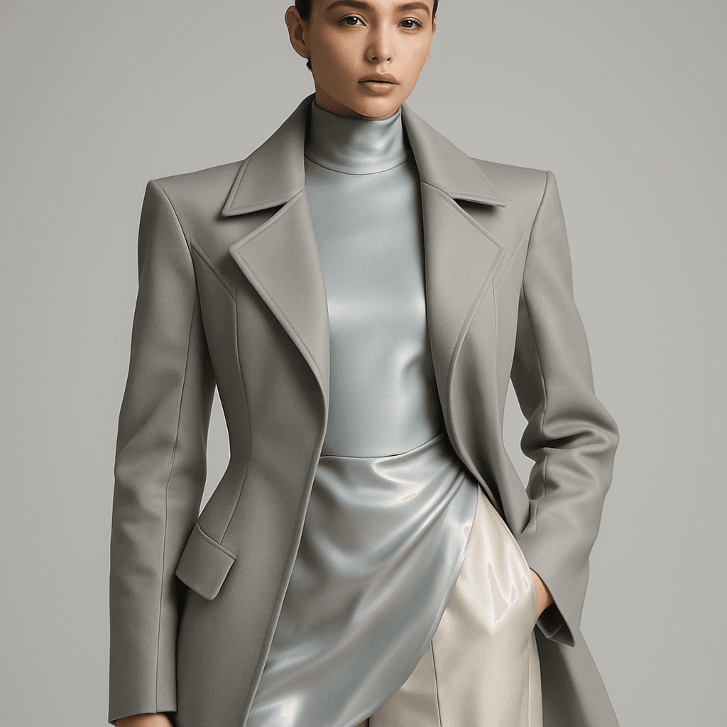 Moda Futurista de Lujo: Siluetas, Materiales y Tendencias 2026 — Paleta de color y styling: el futurismo 2026 se viste de calma