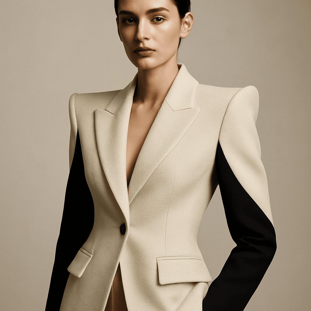 Chaquetas y siluetas arquitectónicas en Cultura del Lujo