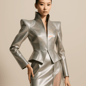 Moda Futurista de Lujo: Siluetas Arquitectónicas y Materiales Inteligentes