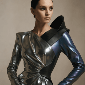 Moda Futurista de Lujo: Siluetas Escultóricas y Materiales Inteligentes