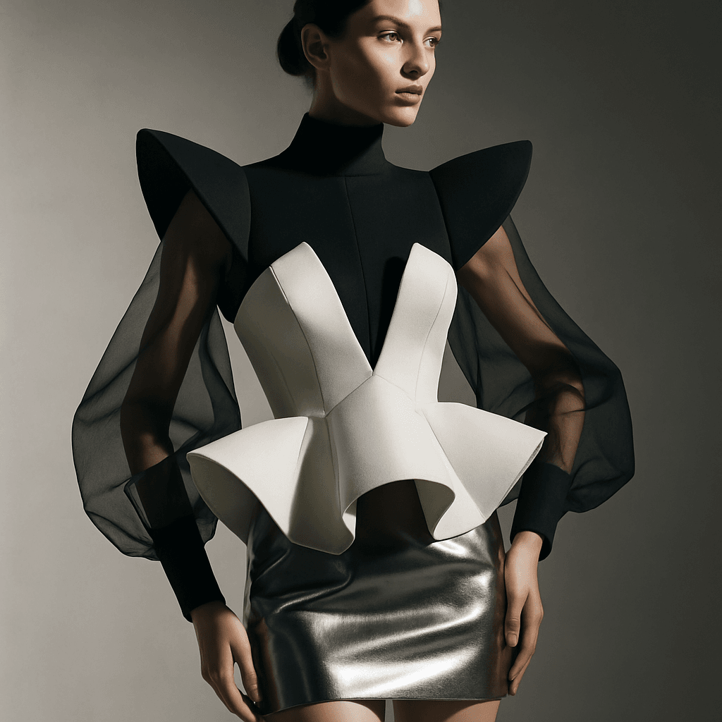 Moda Futurista de Lujo: Siluetas Arquitectónicas y Materiales Inteligentes — Siluetas arquitectónicas: cuando el patronaje se vuelve escultura